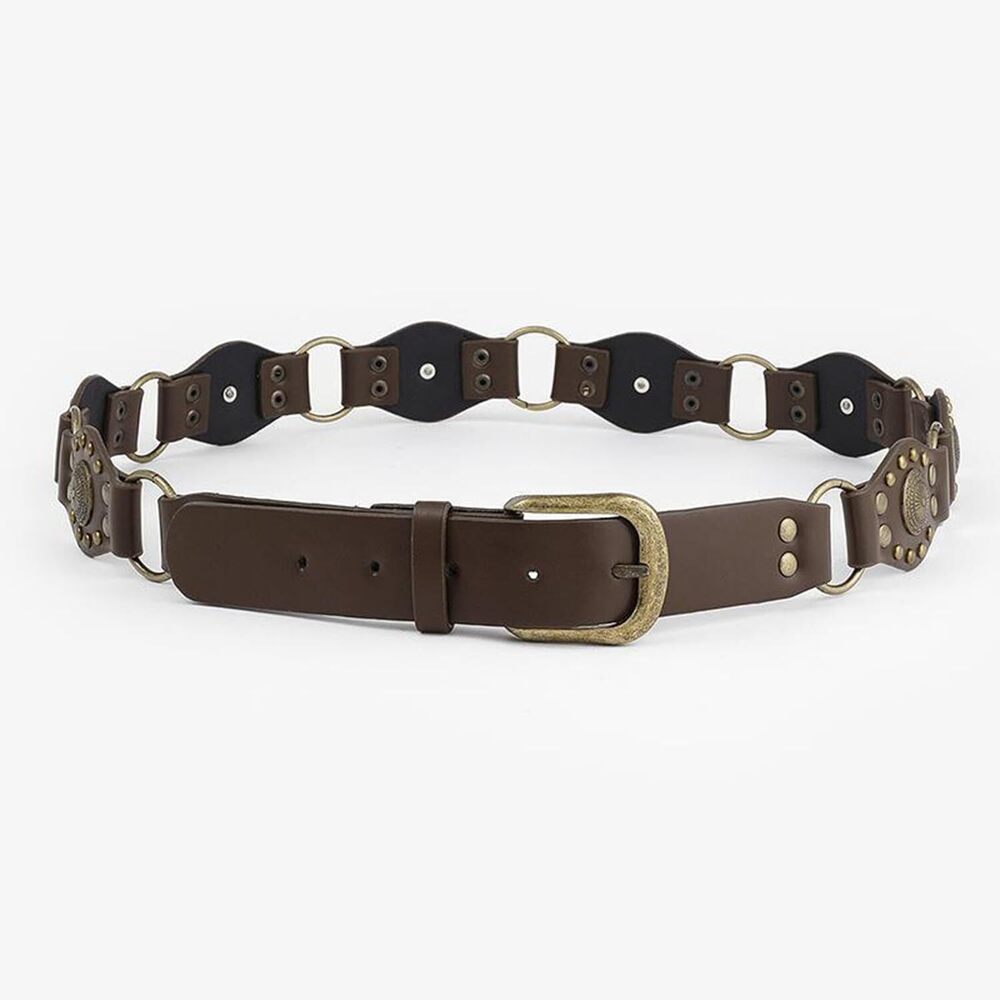 4943 Women's Western Belt- Genuine Leather Adjustable Brown Cowgirl Belt - Picture 2 of 9